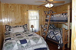 Bedroom in resort cabin