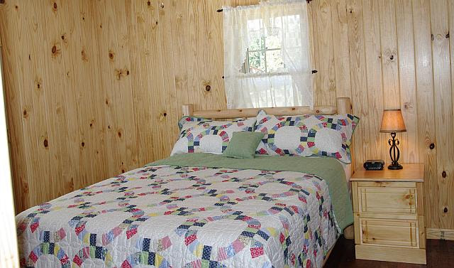 Master bedroom in Star Falls Resort Cabin